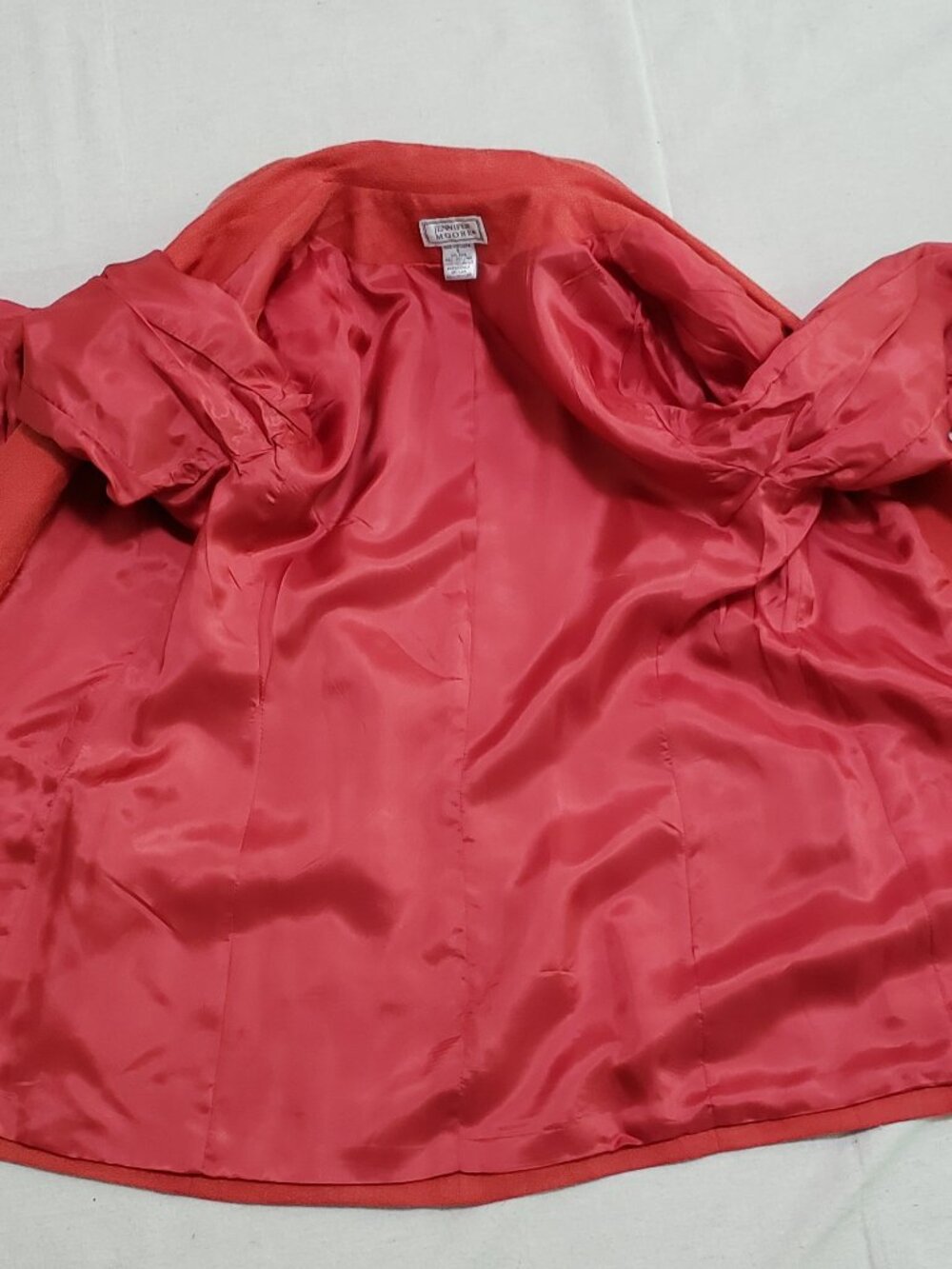 New Jennifer Moore Women's Size 6 Break/ Orange 100% Linen Blazer Shell Buttons - Picture 10 of 13